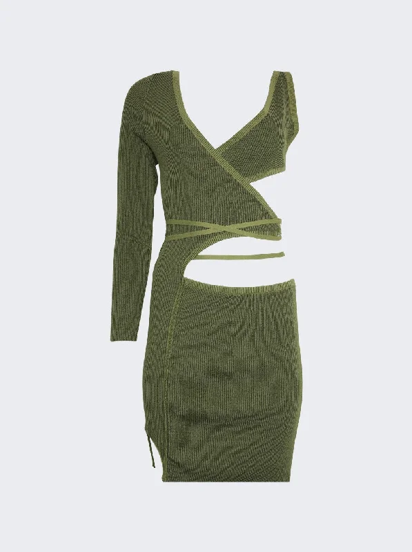 Clothing Store Short Asymmetric Wrap Knit