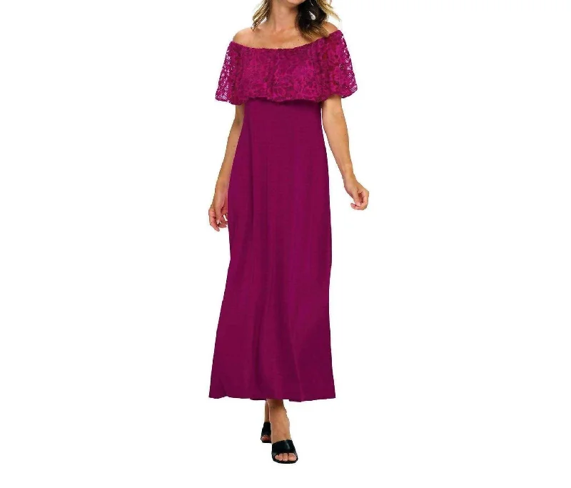 Women's Transitional Clothes Lace Maxi Dress In Frezia