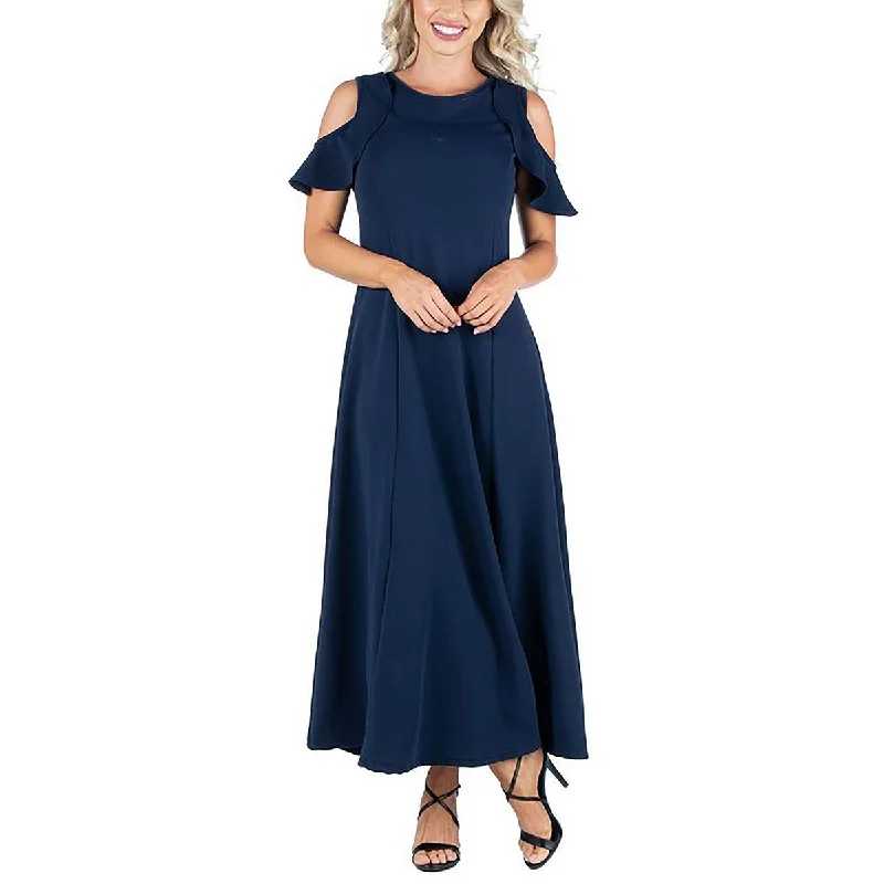 Casual Fashion Trends for Women Womens Cold Shoulder Long Maxi Dress