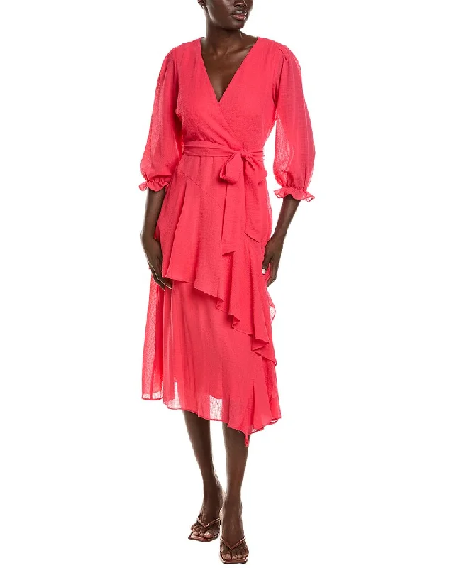 Women's Clothing For Travel Maison Tara Check Chiffon Maxi Dress