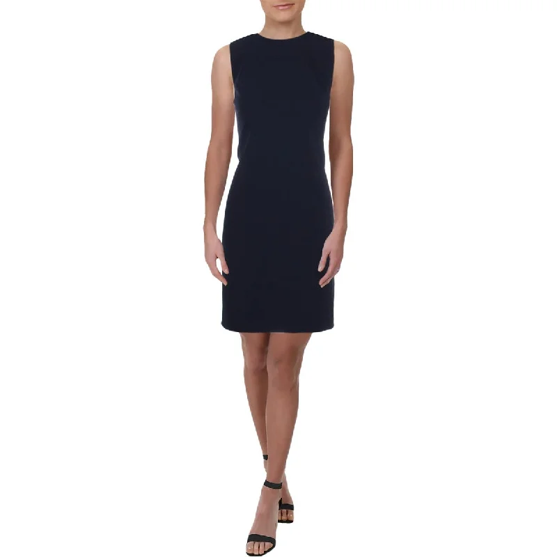 Vibrant Femme Fashion Womens Textured Sleeveless Wear to Work Dress