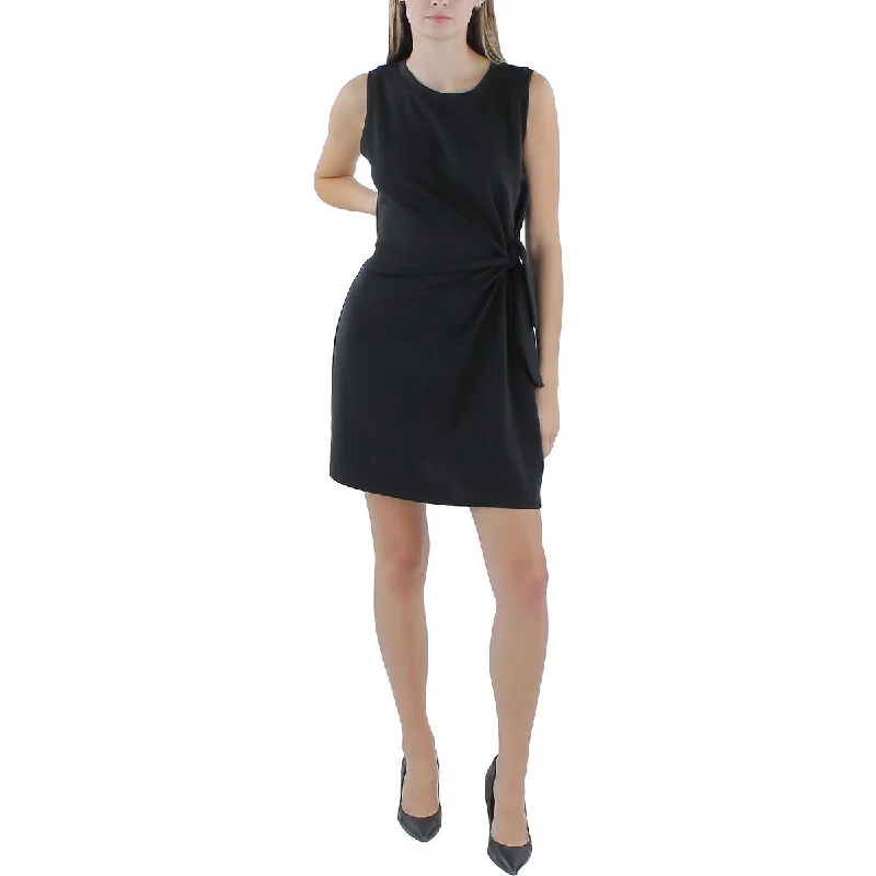 Vintage Fashion Womens Knot Tie Sleeveless Sheath Dress
