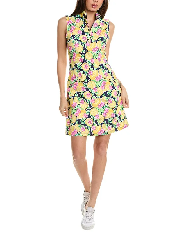 Vintage Women's Fashion IBKUL Sleeveless Mock Dress