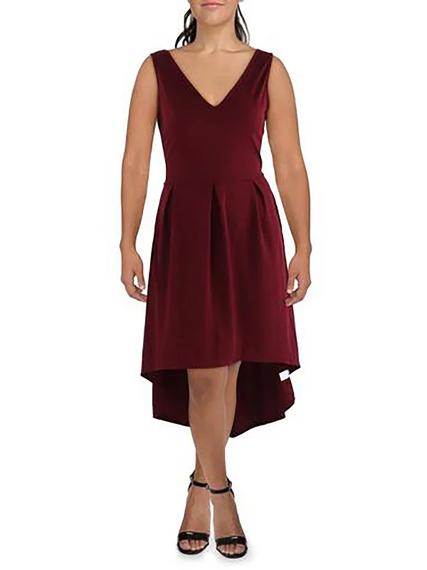Trendy Athleisure Clothing For Women Plus Womens Knit Sleeveless Fit & Flare Dress