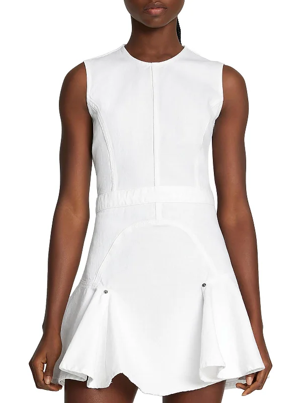 Top 10 Women's Online Clothing Stores Flounce  Womens Denium Sleeveless Fit & Flare Dress