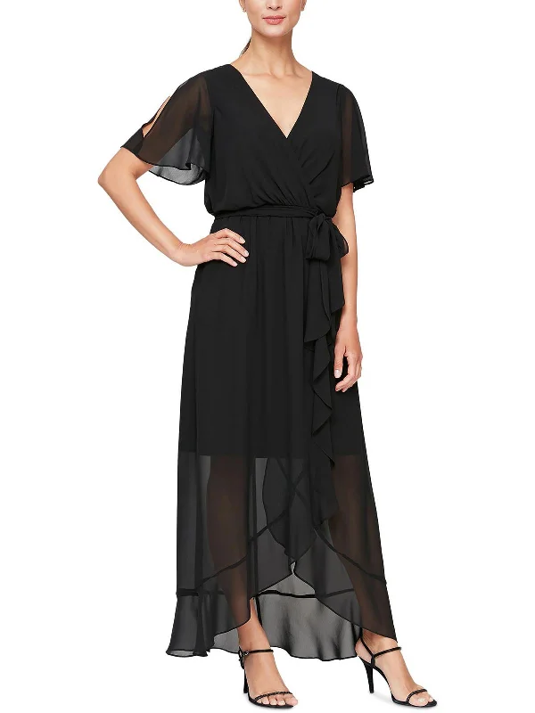 Elegant Styles Womens Sheer Long Maxi Dress
