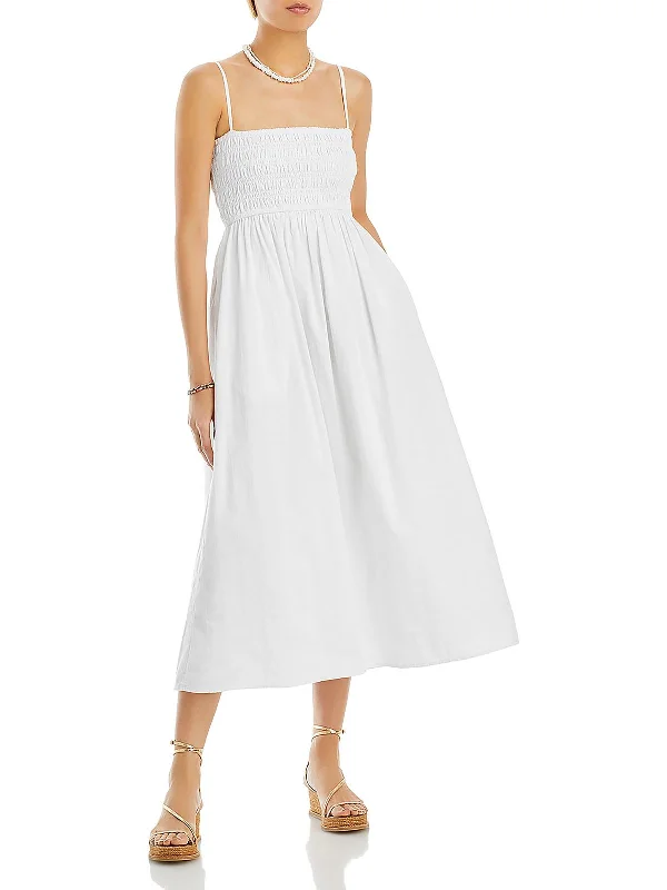 Women's Clothes For Work Sage Womens Smocked Long Maxi Dress