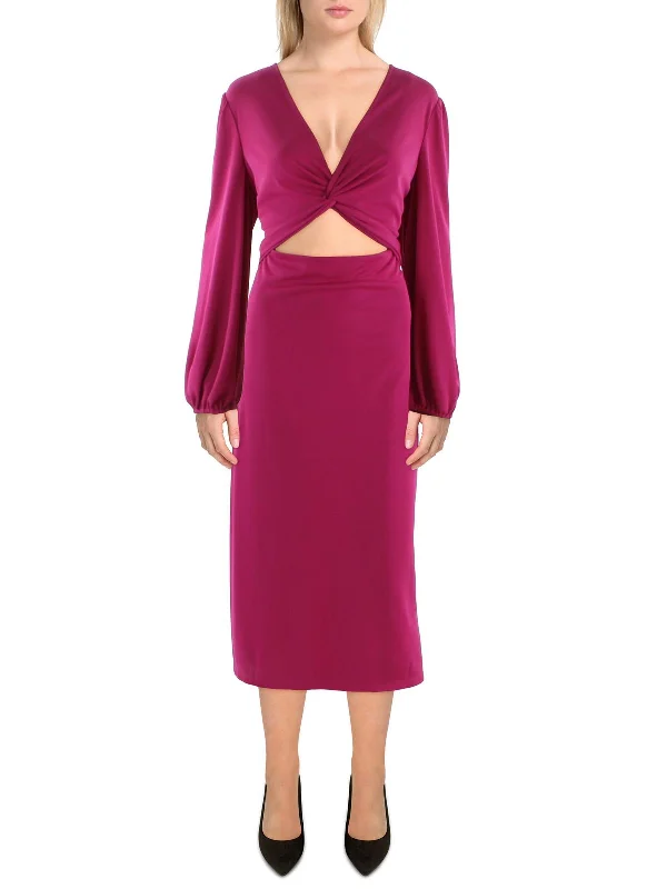 Free Spirited Fashion Womens Twist Front Long Maxi Dress