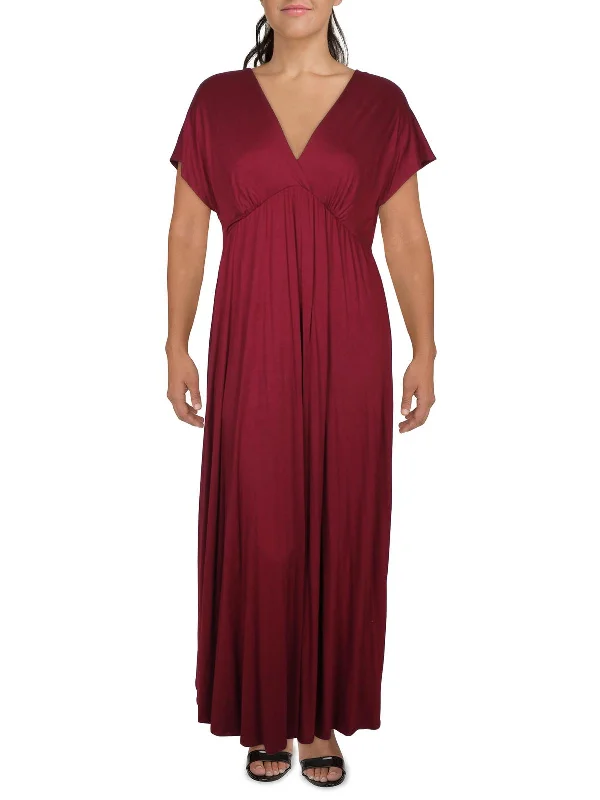 Women's Trendy Outfits Plus Womens Surplice Rayon Maxi Dress