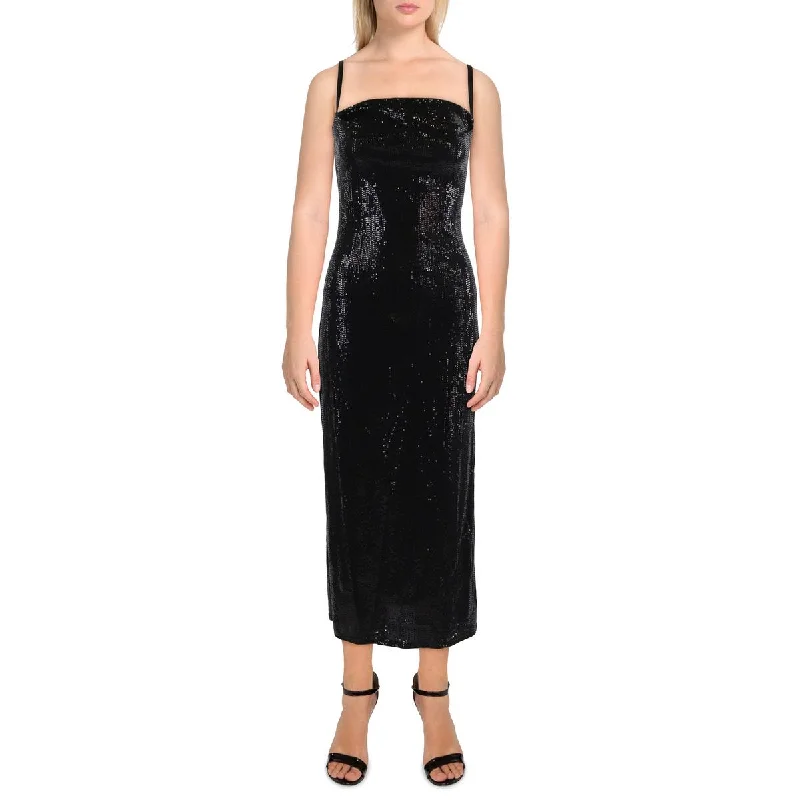 Clearance Sale Womens Metallic Sequin Maxi Dress