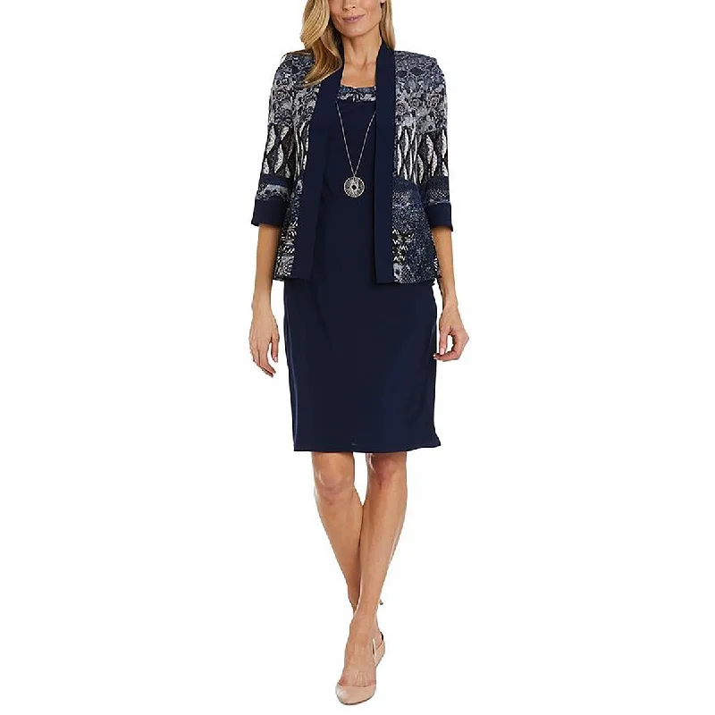 Comfy Women's Outfits for Daily Wear Petites Womens Floral Print Above Knee Two Piece Dress