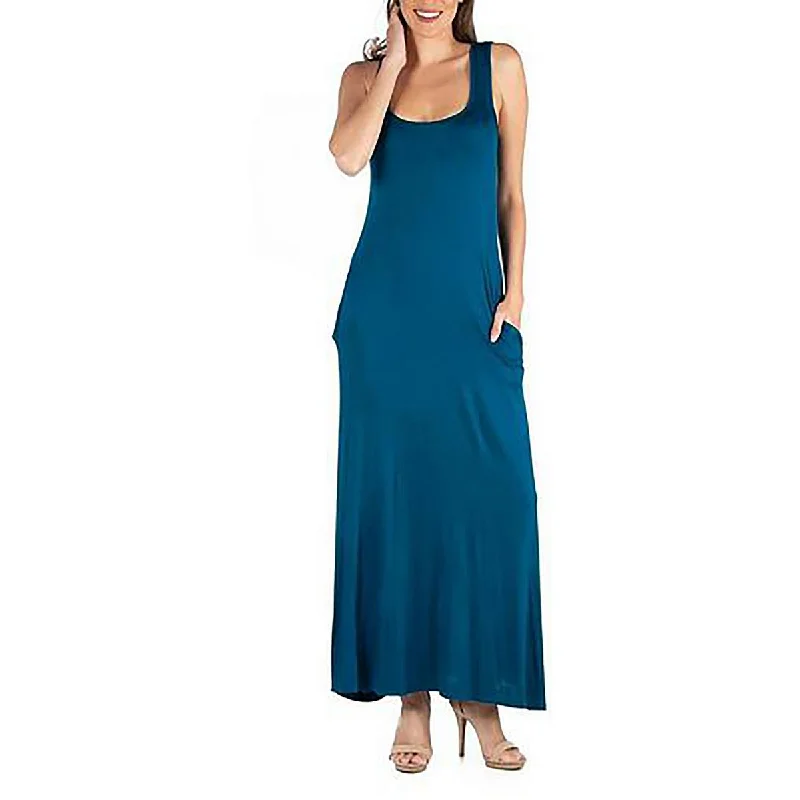 Women's Formal Event Clothing Womens Full-Length Sleeveless Maxi Dress