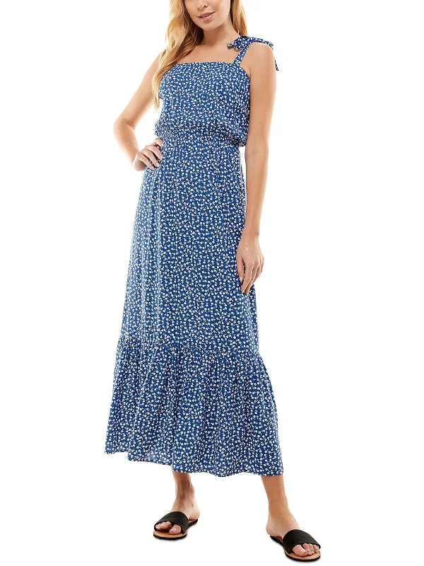 Women's Formal Wear Juniors Womens Floral Print Long Maxi Dress