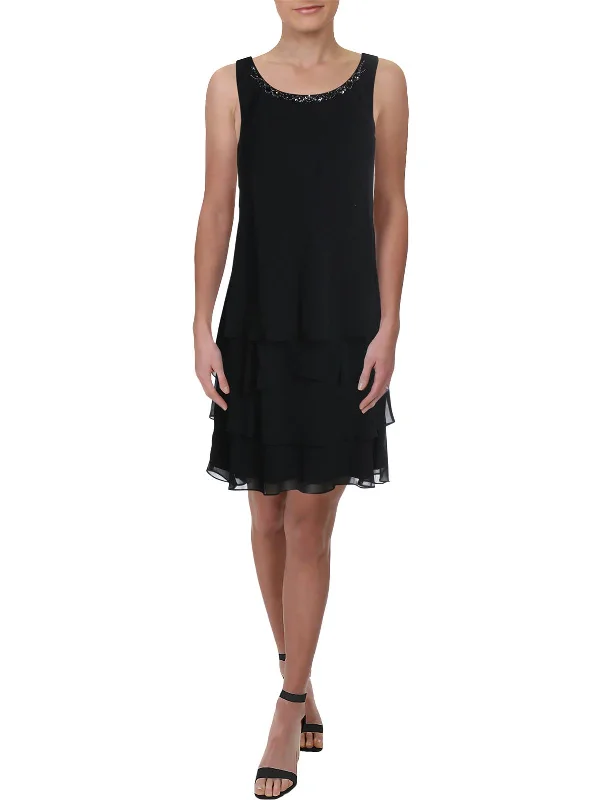 Premium Fashion Womens Chiffon Sleeveless Cocktail Dress