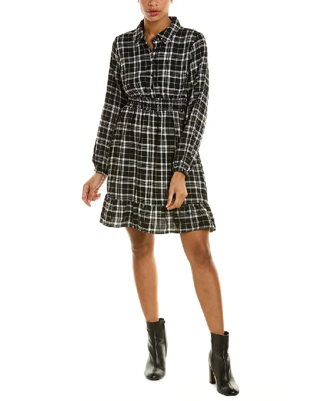 Stylish Women's Garments For Holidays Lucky Brand Plaid Shirt Dress