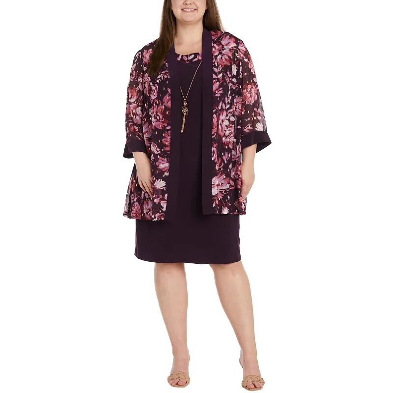 Flash Sales This Week Plus Womens Metallic Floral Two Piece Dress