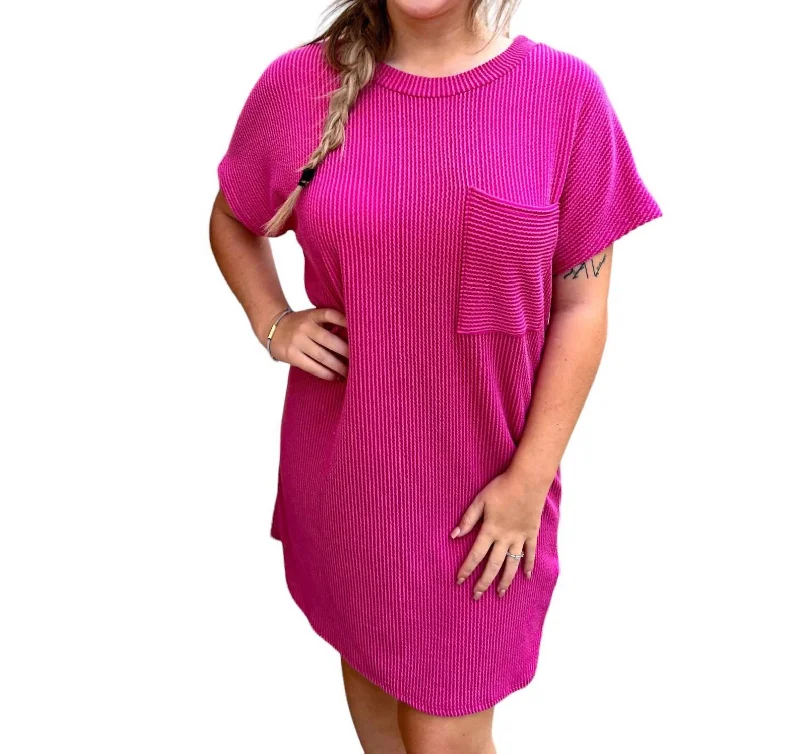 Vintage-Inspired Garments Maggie Tee Shirt Dress In Orchid