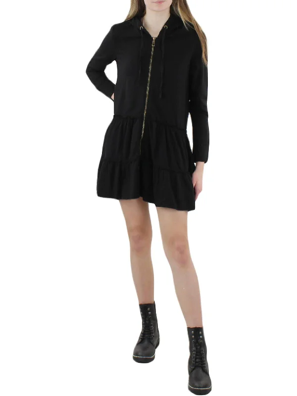Women's Loungewear Clothes Brionna Womens Drawstring Short Sweatshirt Dress