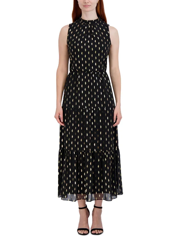 Women's Online Boutique Womens Mock Neck Polyester Maxi Dress