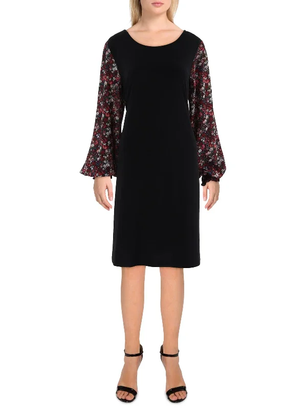 Chic Women's Garments Womens Knit Long Sleeves Sheath Dress