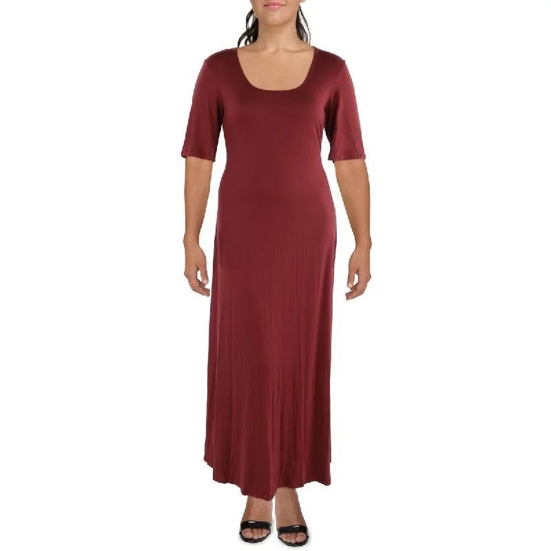Online Boutiques Affordable Plus Womens Full Length Short Sleeve Maxi Dress