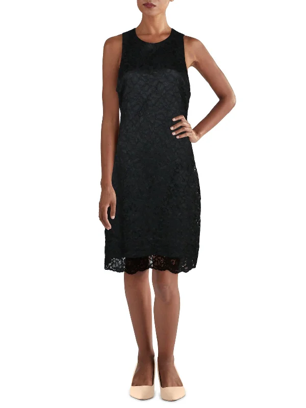 Fashion Essentials Womens Lace Sleeveless Cocktail Dress