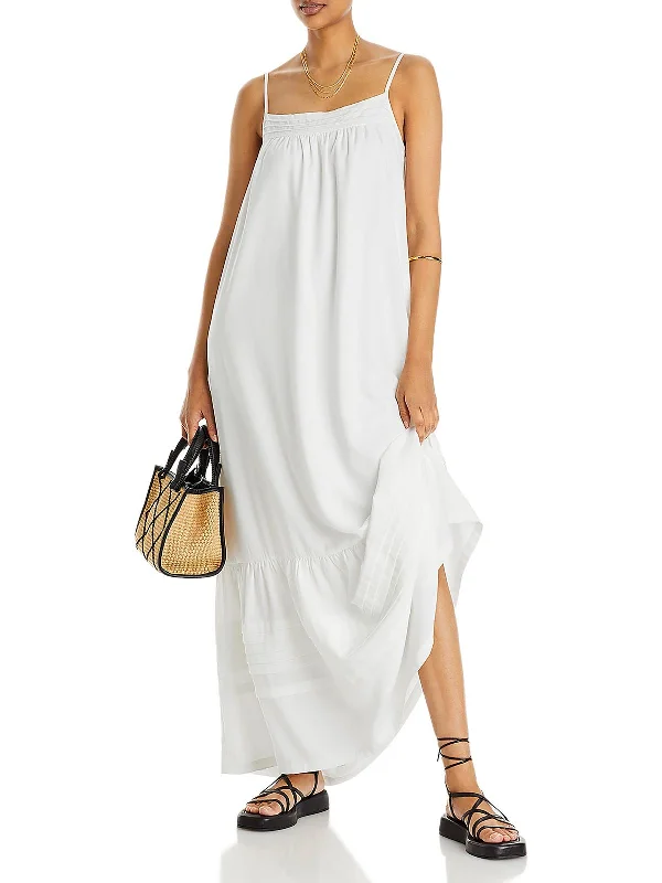 Women's Floral Print Outfit Womens Tank Scoop Neck Maxi Dress