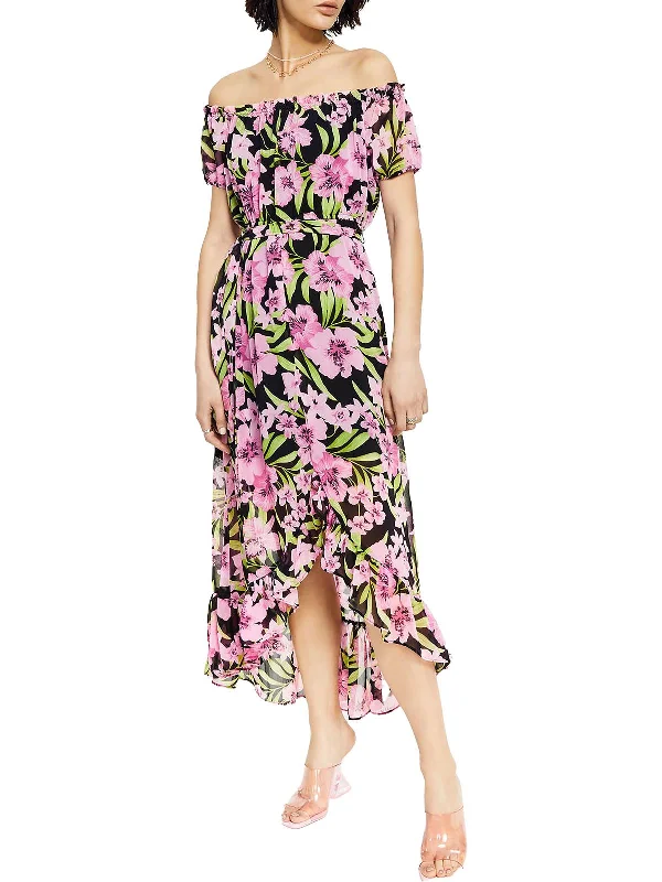 Sales For Clothes Womens Off-The-Shoulder Hi-Low Maxi Dress