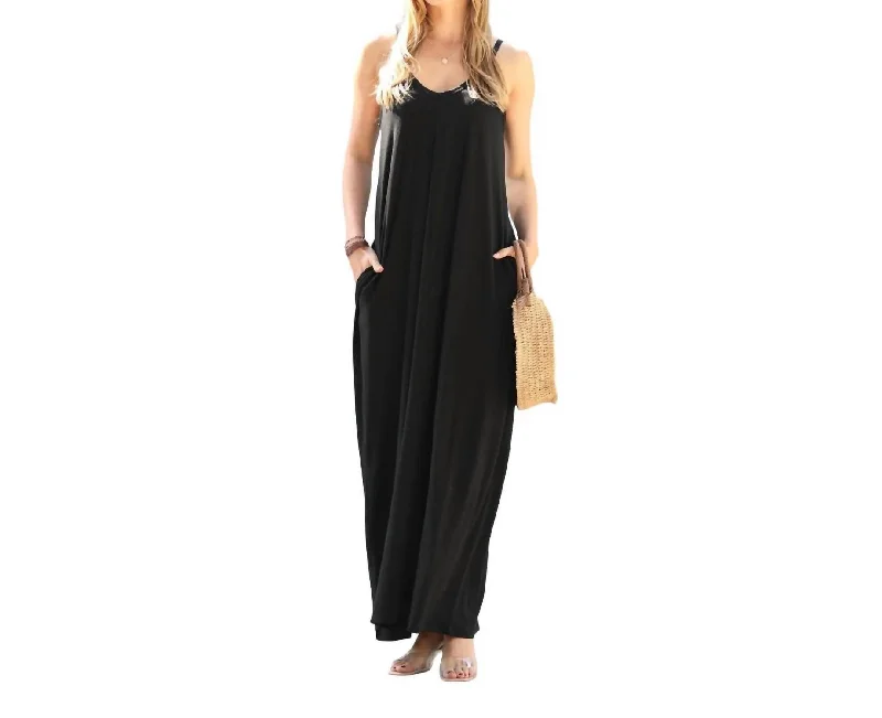 Modern Casual Clothing Jenna Maxi Dress In Black