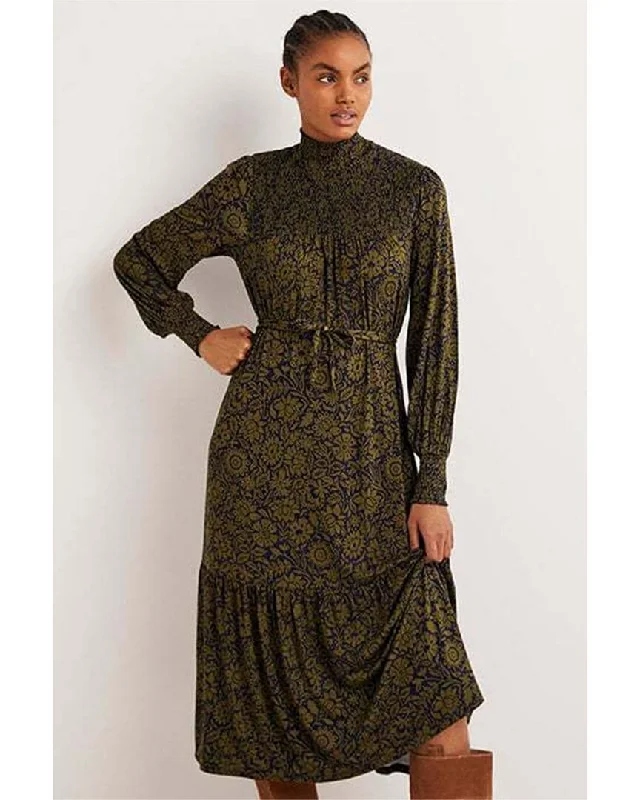 Relaxed Fit Women's Fashion Boden High-Neck Jersey Maxi Dress