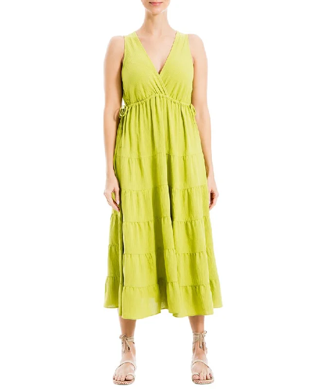 Best Online Women's Boutiques Max Studio V-Neck Tiered Maxi Dress