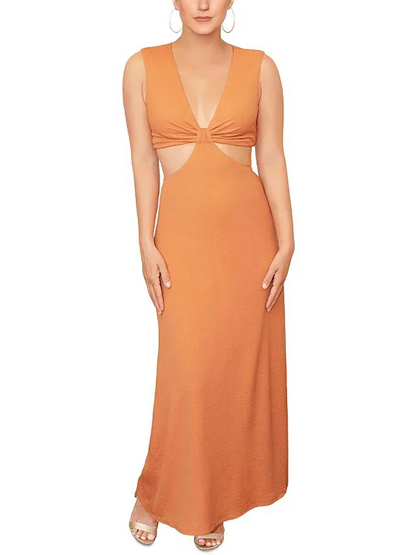 Clothing Woman Womens V-Neck Long Maxi Dress