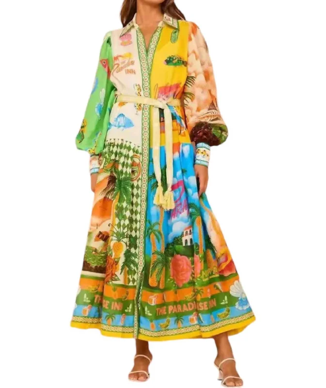 Women's Functional Outdoor Garments Resort Maxi Dress In Multi-Colored