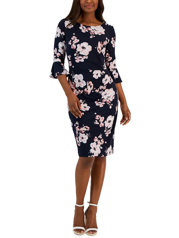 Everyday Women's Fashion Trends Womens Floral Gathered Sheath Dress