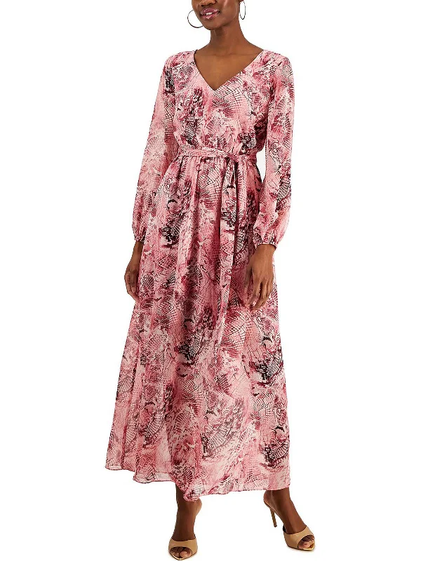Women's Evening Wear Womens Snake Print Long Maxi Dress