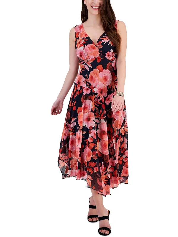 Women's High Street Fashion Womens Floral Print Polyester Maxi Dress