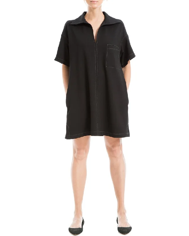 Women's Chic Outerwear Outfit Max Studio Short Shirt Dress