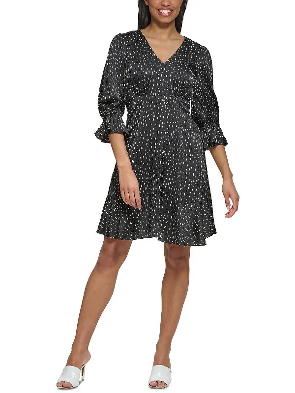 Trendy Street Style Clothing Womens Satin Empire Waist Sheath Dress