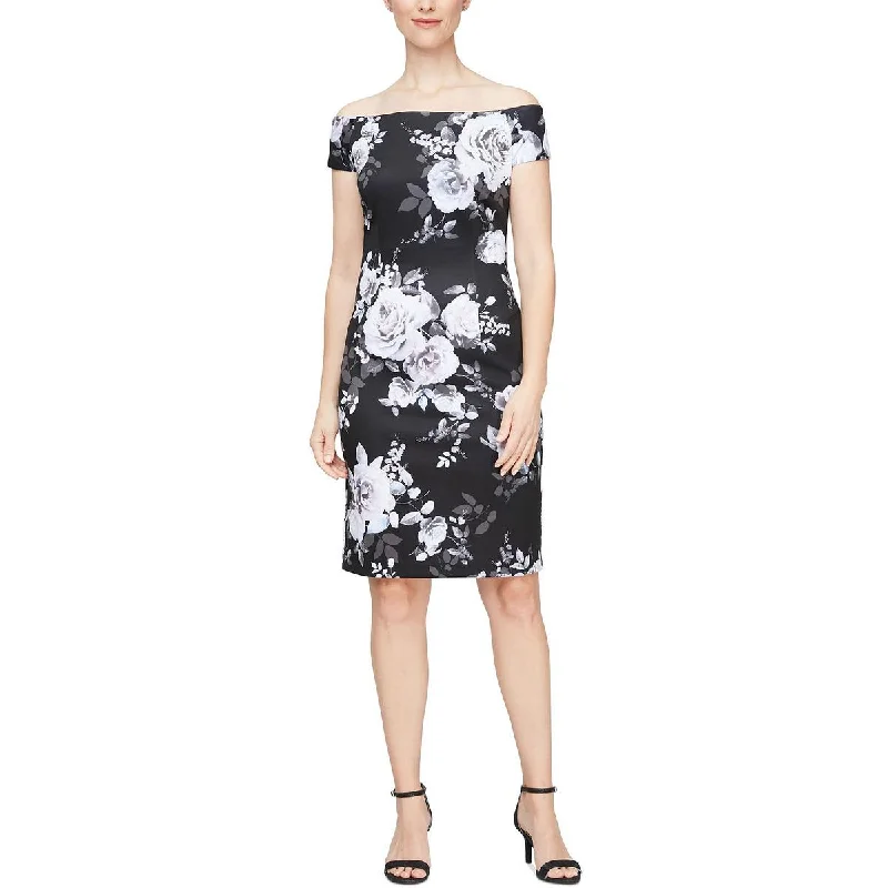 Casual Clothing For Women Womens Off Shoulder Floral Sheath Dress