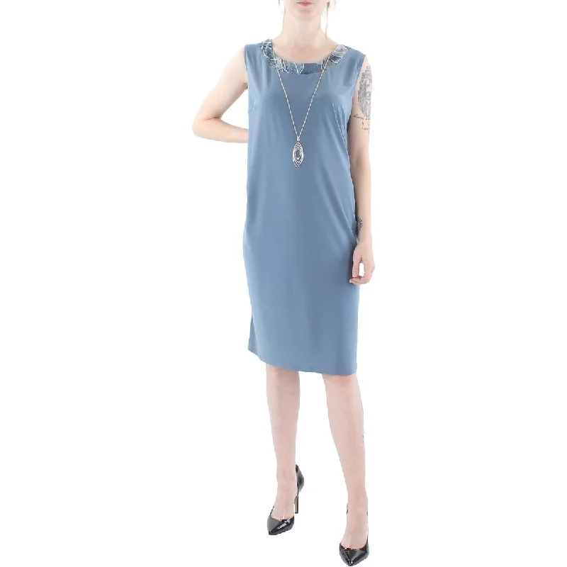 Women's Casual Clothing For Lounging Womens Knit Sleeveless Sheath Dress