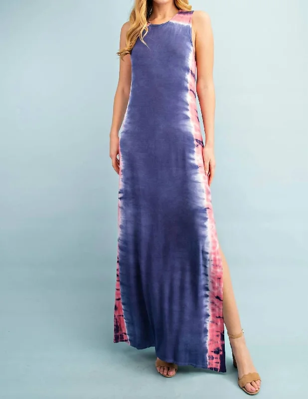 Outfits Ideas Jersey Tie Dye Maxi Dress In Navy