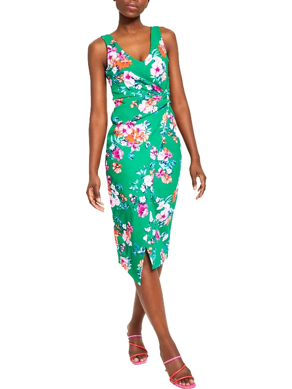 Trendy Boutiques Online Womens Floral Print Polyester Sheath Dress