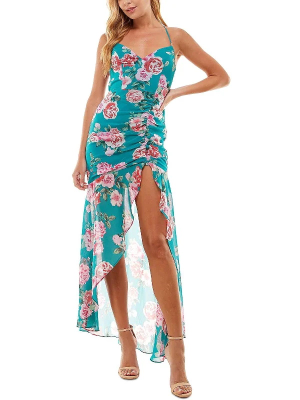 Clothes Woman Womens Chiffon Floral Maxi Dress