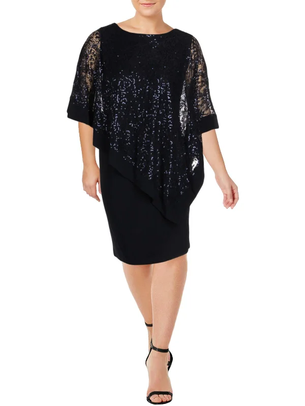 Casual Clothing For Women Plus Womens Sequined Popover Special Occasion Dress