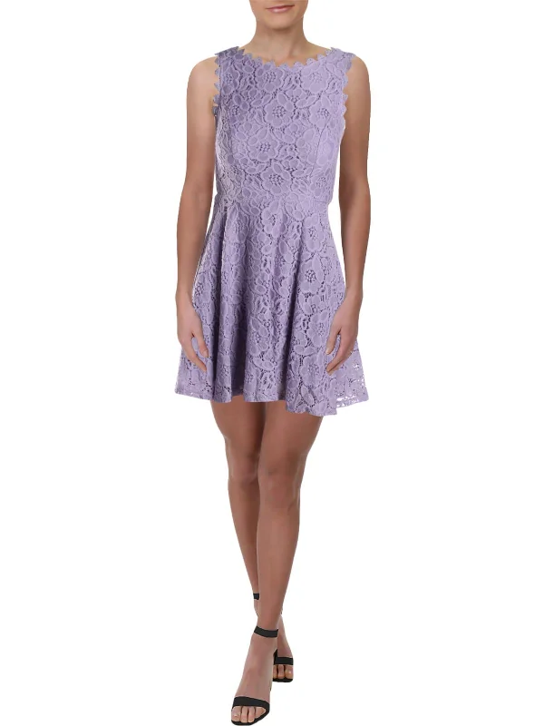 Women's High-Fashion Outfit Juniors Womens Mini Sleeveless Cocktail Dress