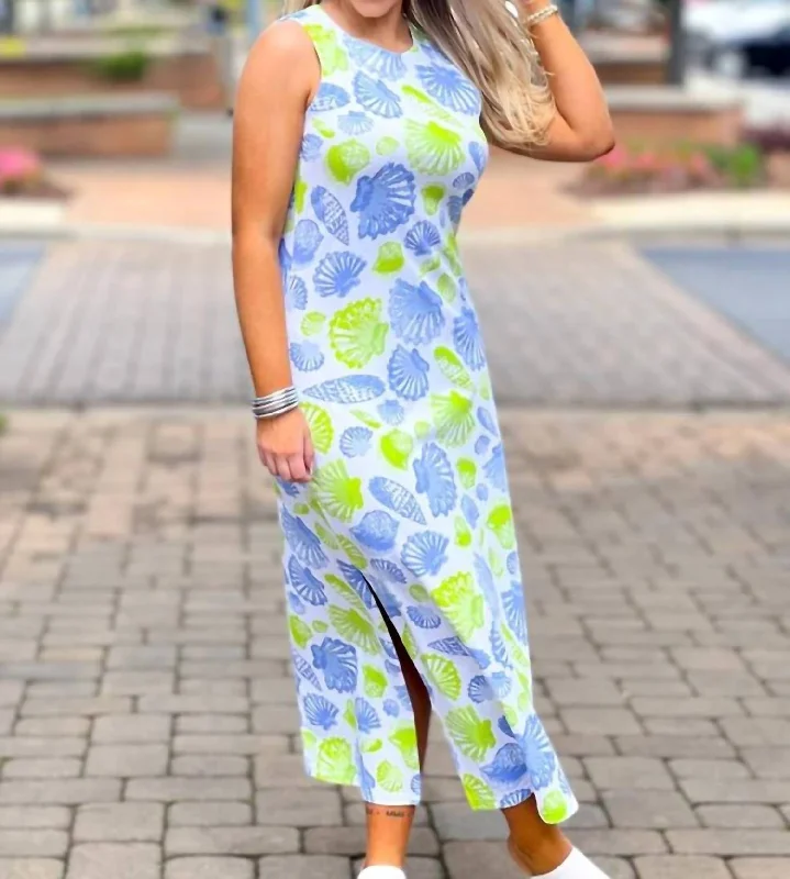 Women's Trendy Clothes Maxi Dress In Blue/green/white