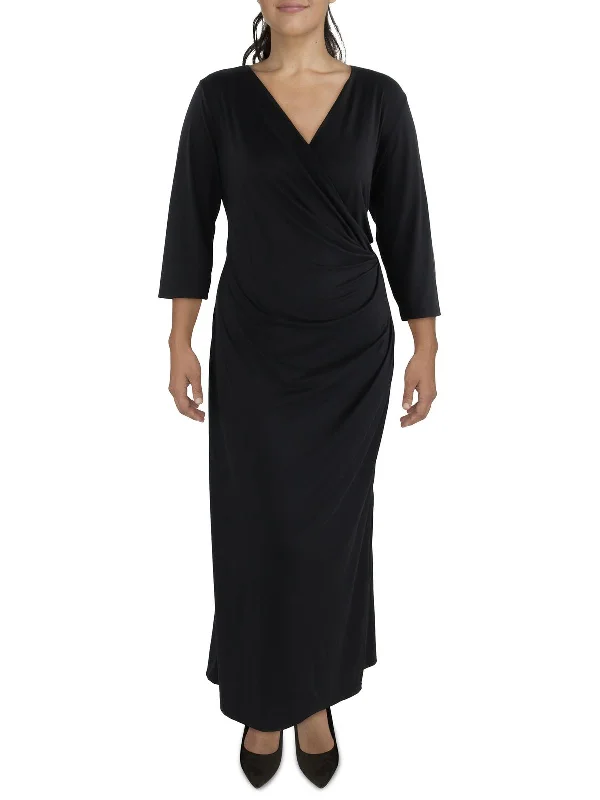 Women's Resort Garments Plus Womens Surplice Long Maxi Dress