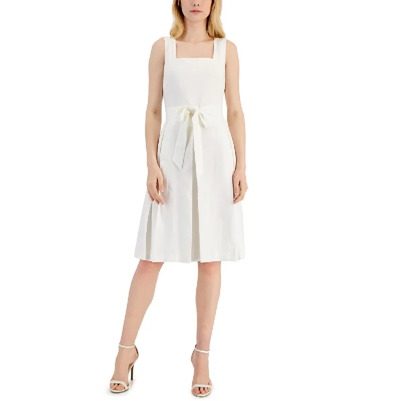 Casual Dresses for Women Womens Sleeveless Linen Fit & Flare Dress