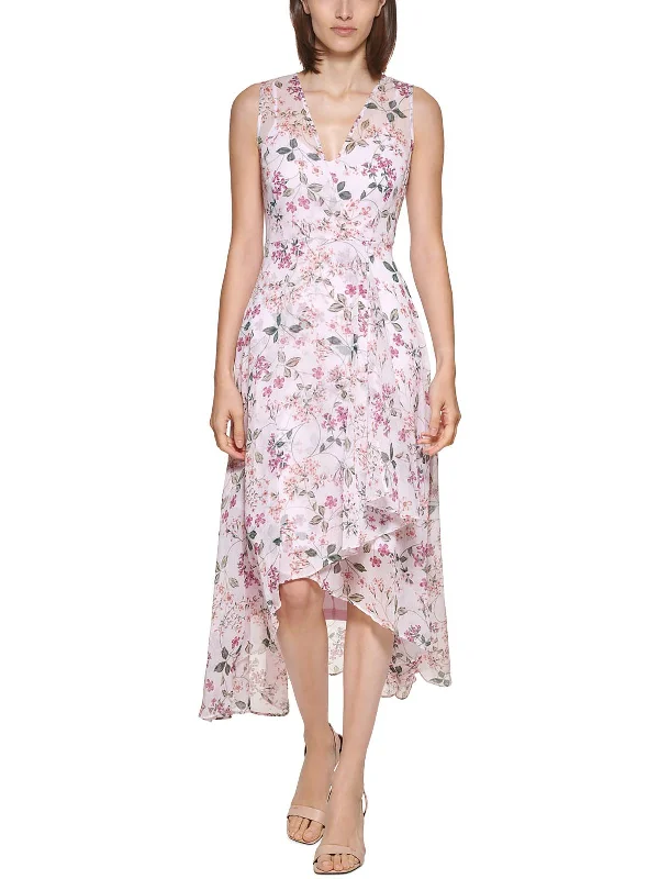 Minimalist Women's Fashion Clothing Womens Floral Surplice Maxi Dress