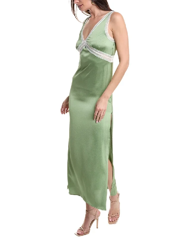 Women's Outfit For The Office Emmie Rose Hammered Satin Maxi Dress